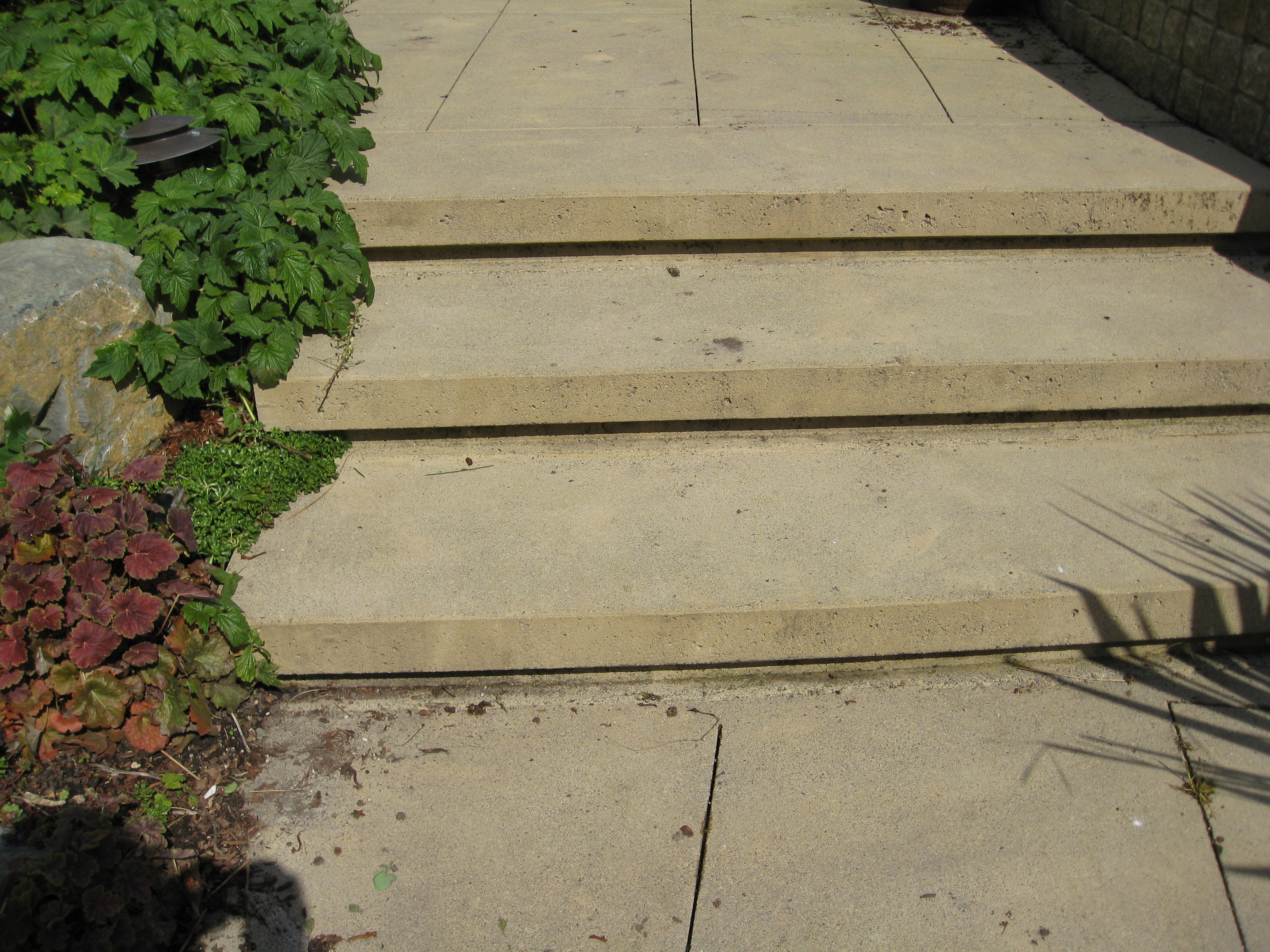 Concrete Steps And Patio Tinted Scored And Sandblasted